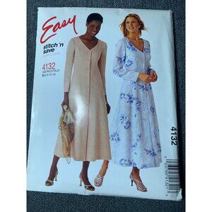 McCall's Misses Dress Sewing Pattern sz 8 10 12 14 4132 - uncut